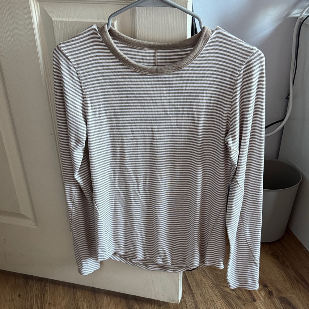 Lululemon Striped Long Sleeve Top